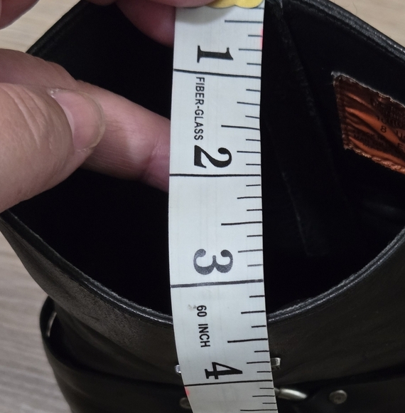 Harley-Davidson Black Leather Upper Rounded Toe Biker Boot Size 10 - Picture 10 of 12